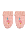Jemima Puddle-Duck™ mittens in pale pink with an embroidered duck