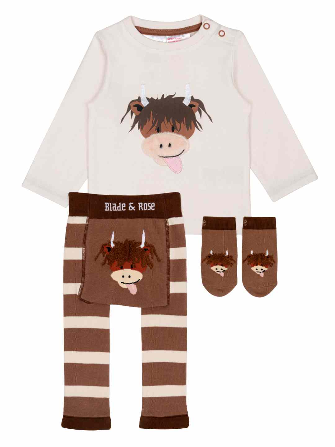 Neutral Highland Cow Leggings