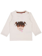 Neutral Highland Cow Top
