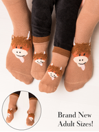 Neutral Highland Cow Socks