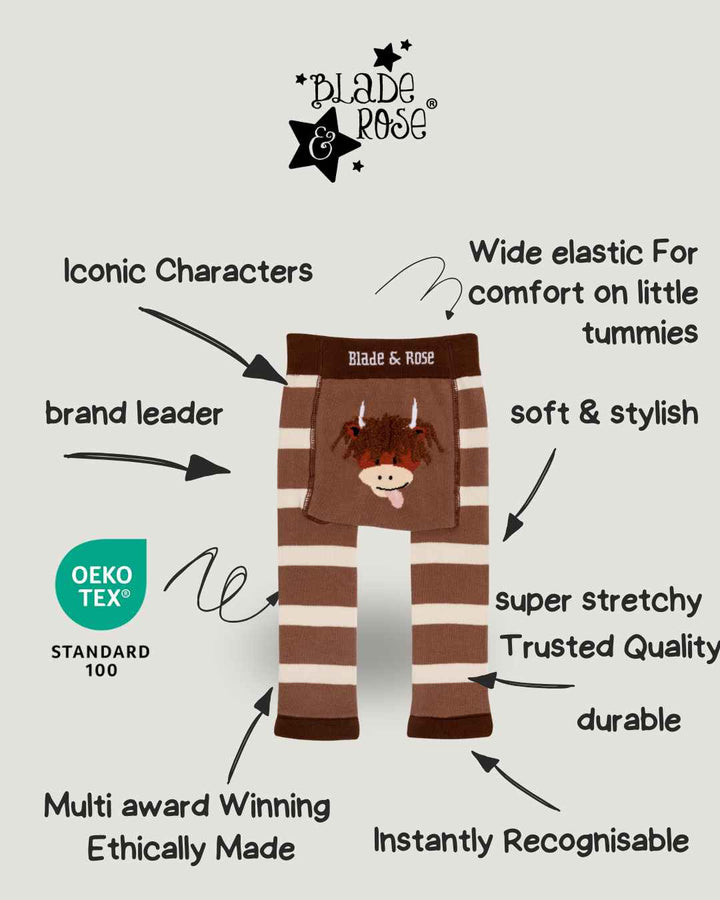 Neutral Highland Cow Leggings