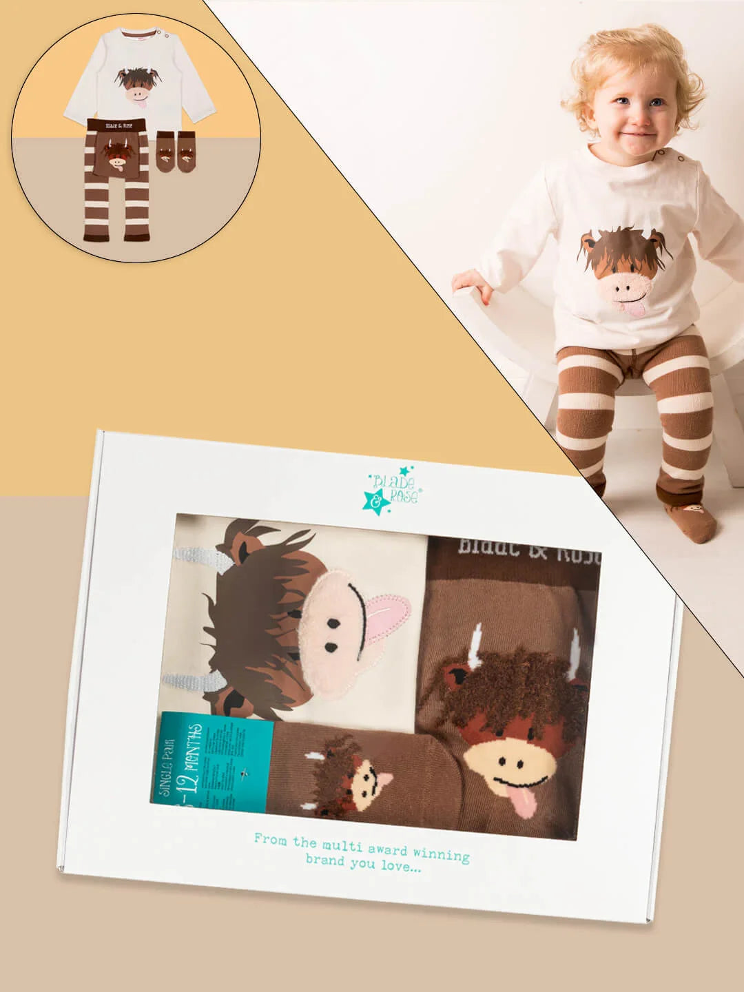 Neutral Highland Cow Gifting Set