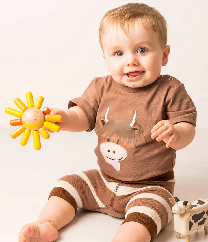 Neutral Highland Cow Tee