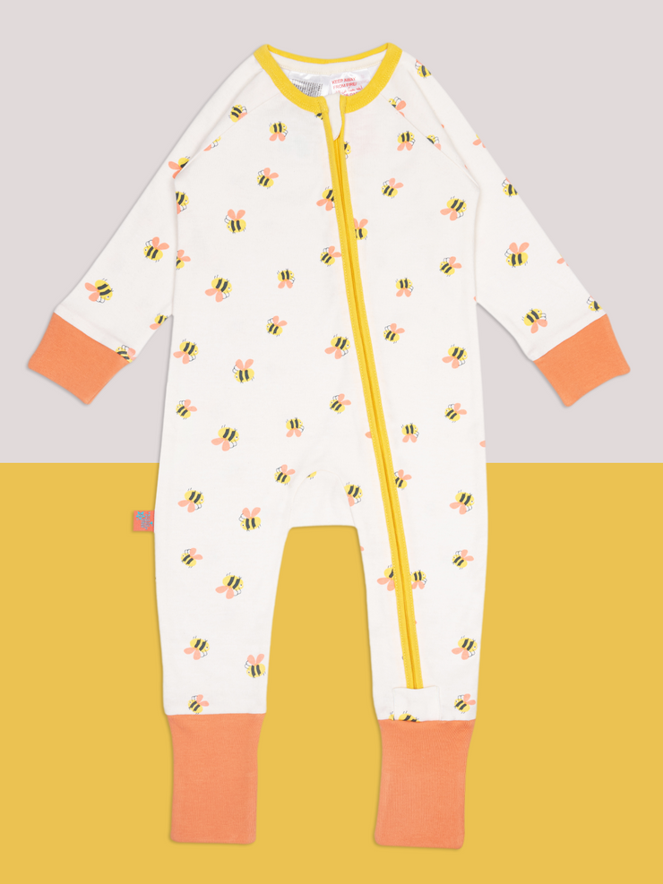 Honey Bee Zip-Up Romper