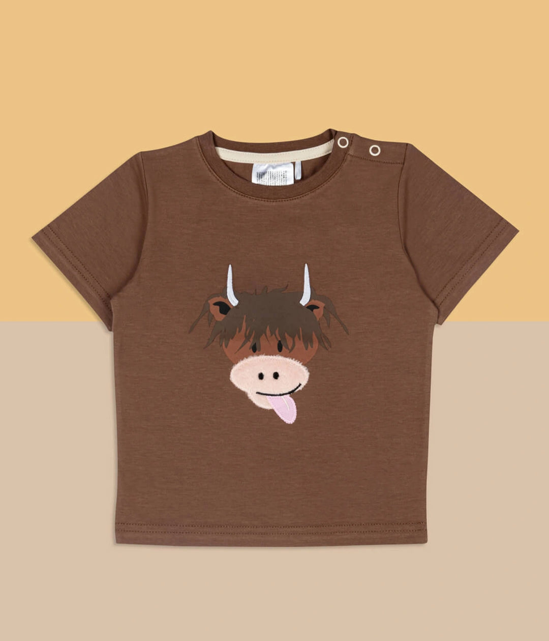 Neutral Highland Cow Tee