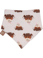 Neutral Highland Cow Bib