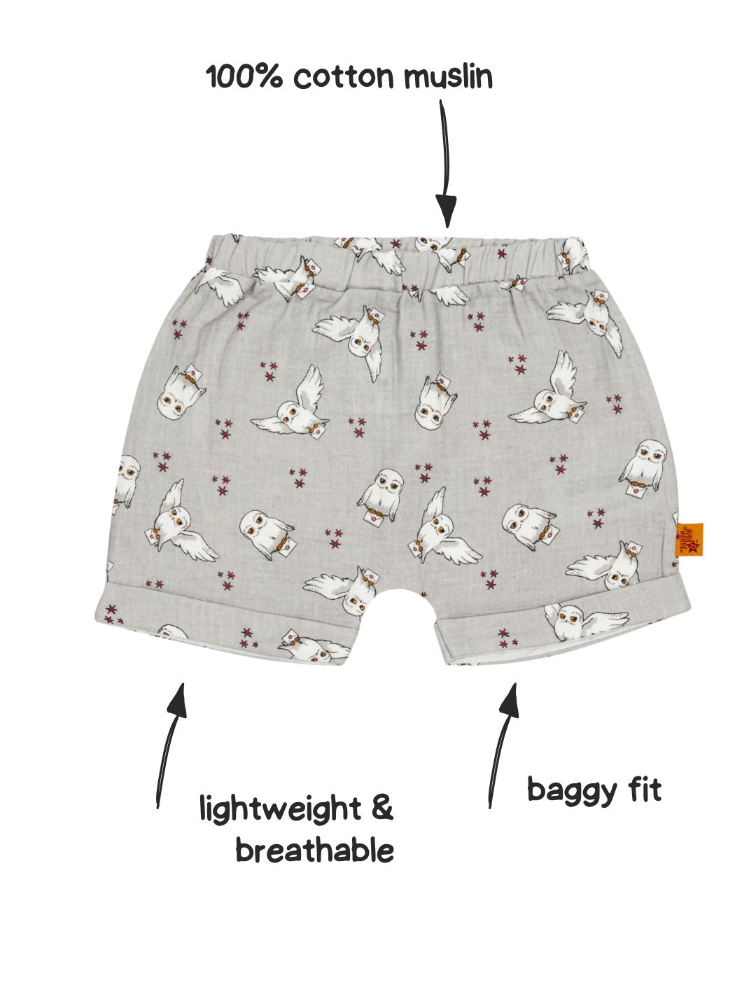 Harry Potter™ Hedwig Muslin Shorts