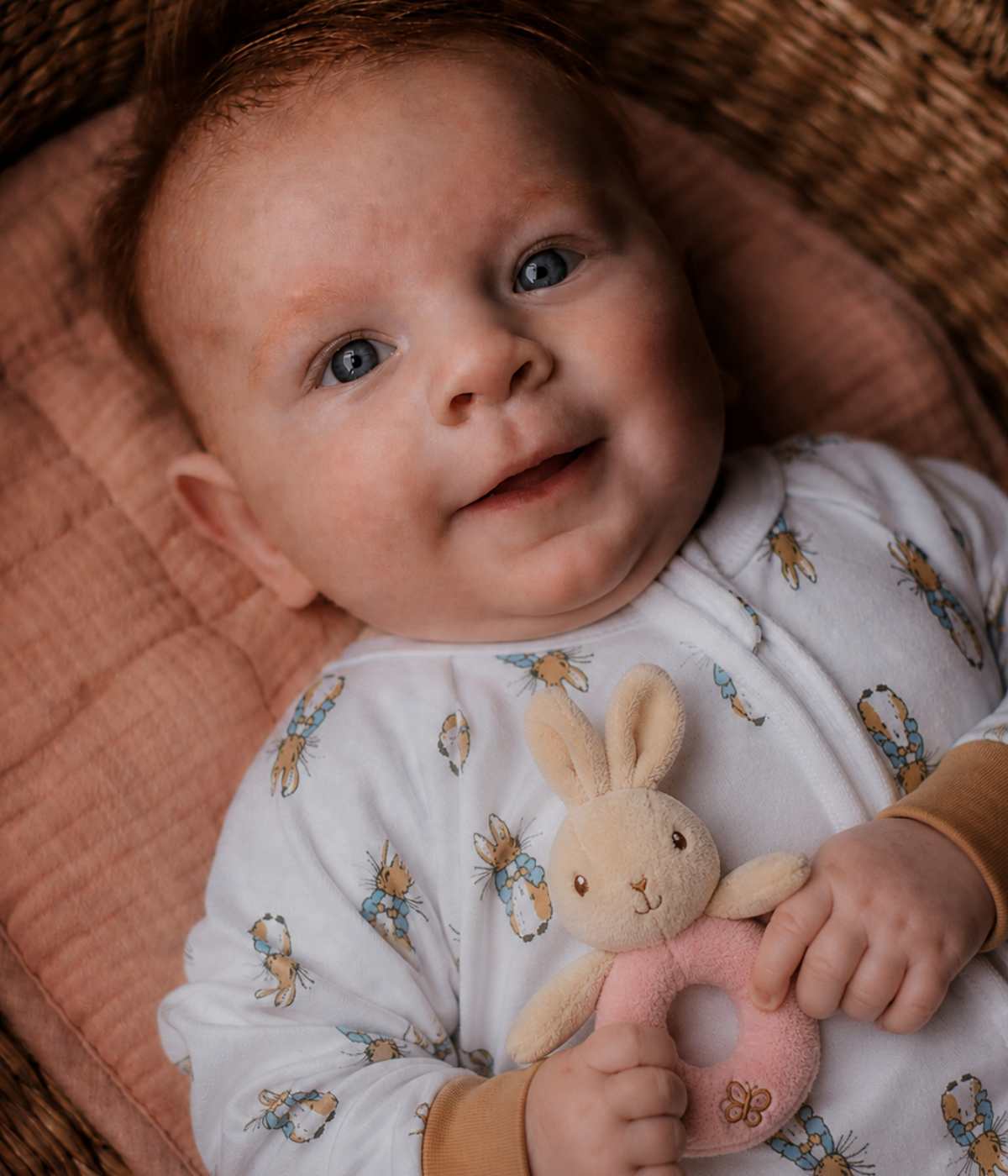 Flopsy Bunny Plush Ring Rattle Toy