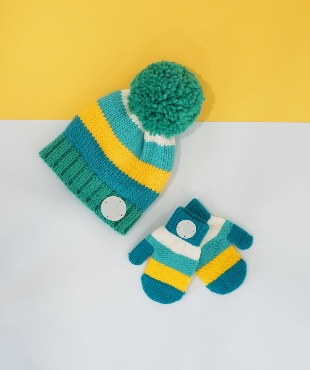 Green & Mustard Mittens